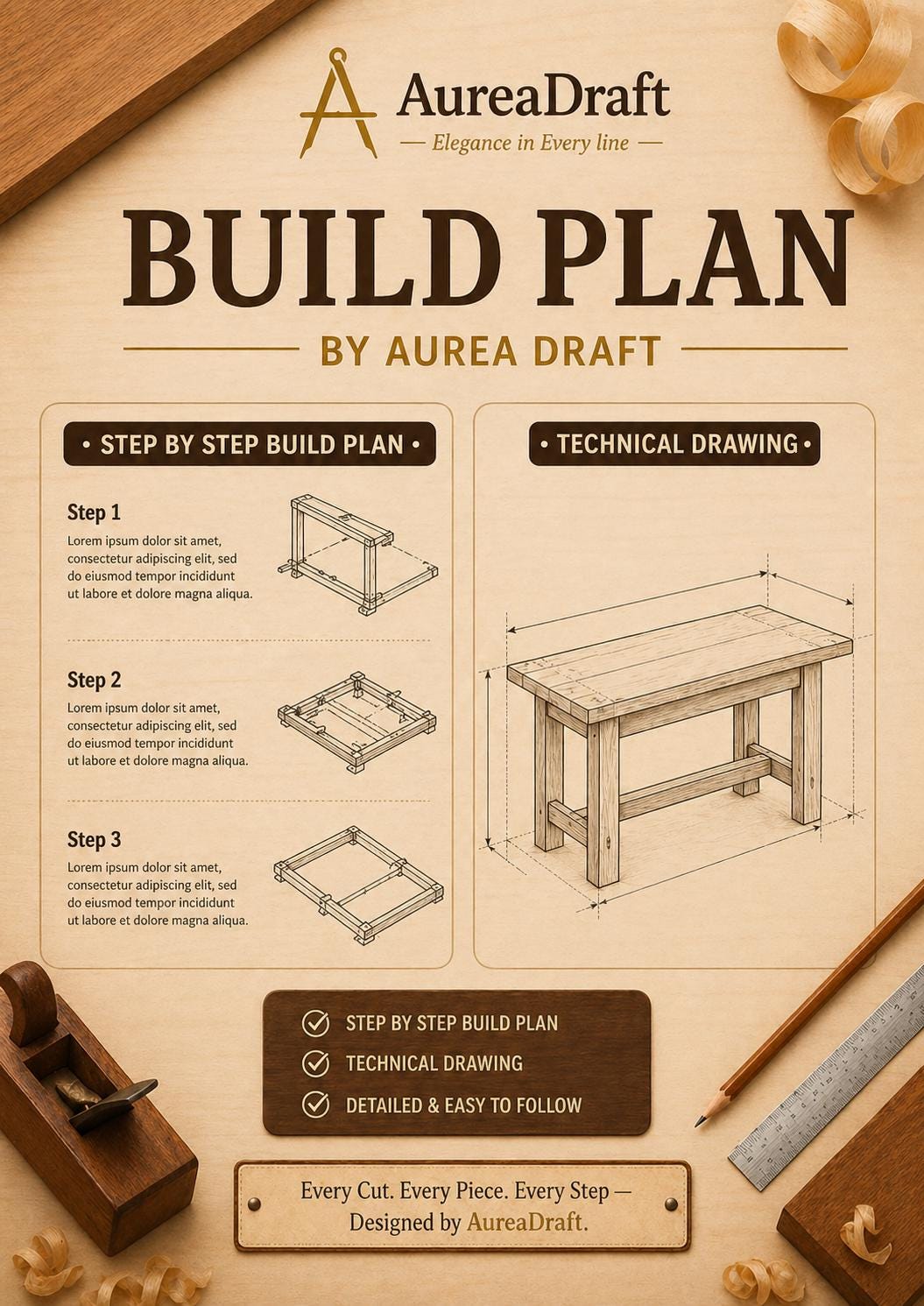 7 Drawer Dresser Build Plan PDF - Classic Wooden Dresser Blueprint, DIY Furniture Step-by-Step Guide